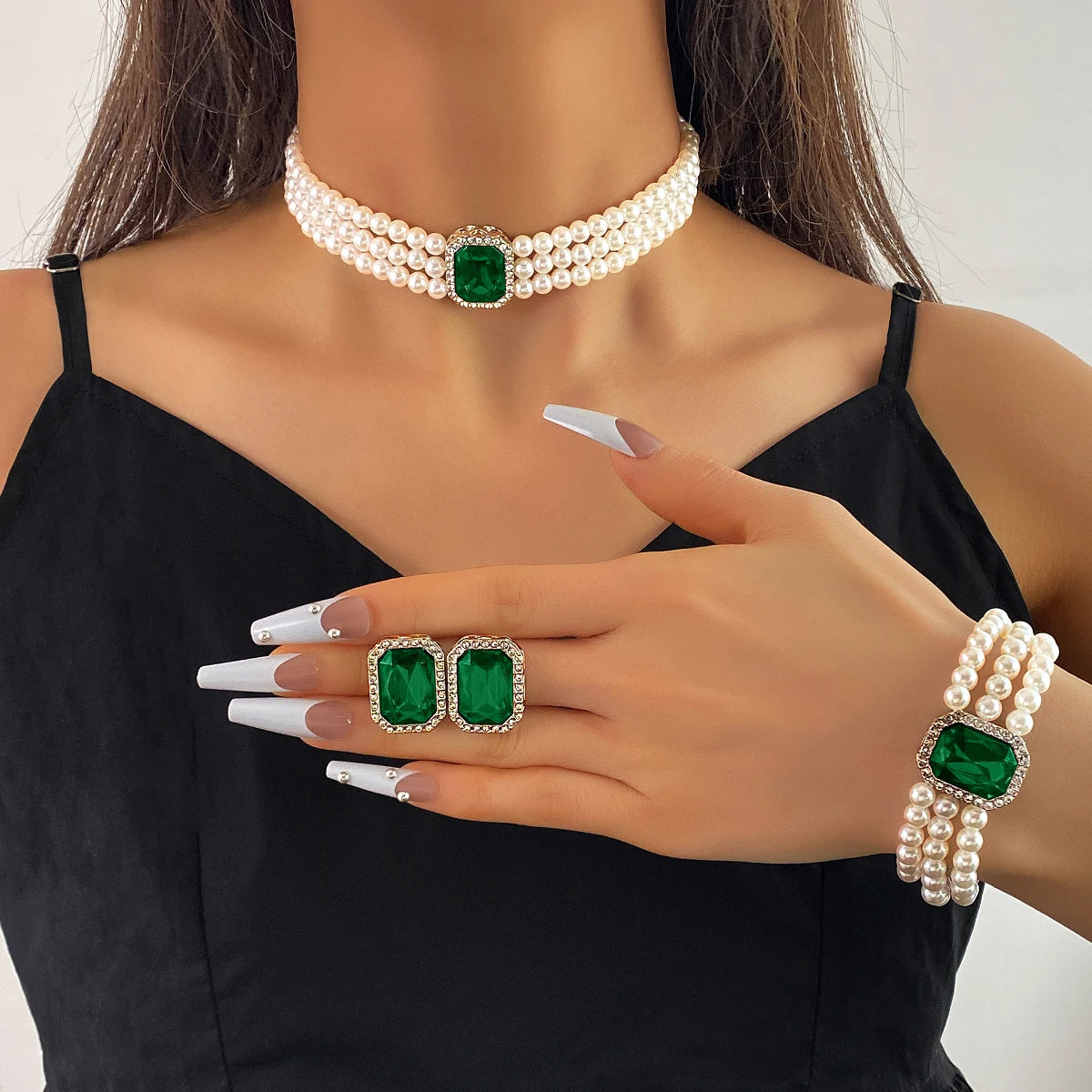 Bijoux de Soirée – Élégance Strass & Perles 🌿✨