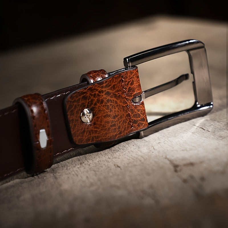 Ceinture en Cuir Véritable pour Homme avec Boucle Classique