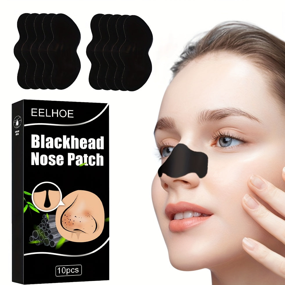 🌿 Patch pour le Nez Anti-Points Noirs au Charbon de Bambou – Masque Nettoyant Profond (10 pièces)