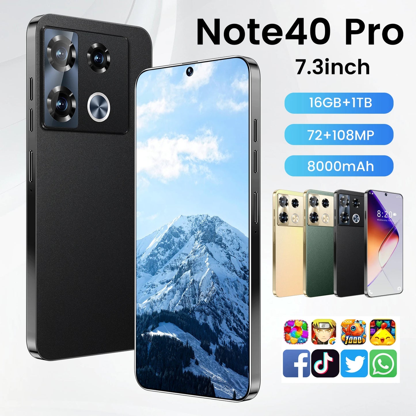 📱 Infinix Note40 / Note40 Pro – Smartphone Grand Écran HD 5G Double SIM