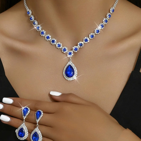 💎 Ensemble de Bijoux en Laiton & Cristal – Dernier Design, Offre Spéciale