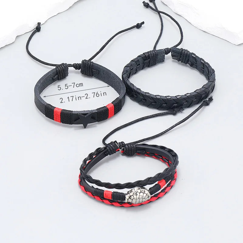 Bracelet Tissé Multicouche Porte-Bonheur – Style Moderne Unisexe