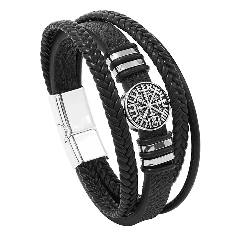Bracelet en Cuir PU Tendance & Minimaliste avec Fermoir Magnétique