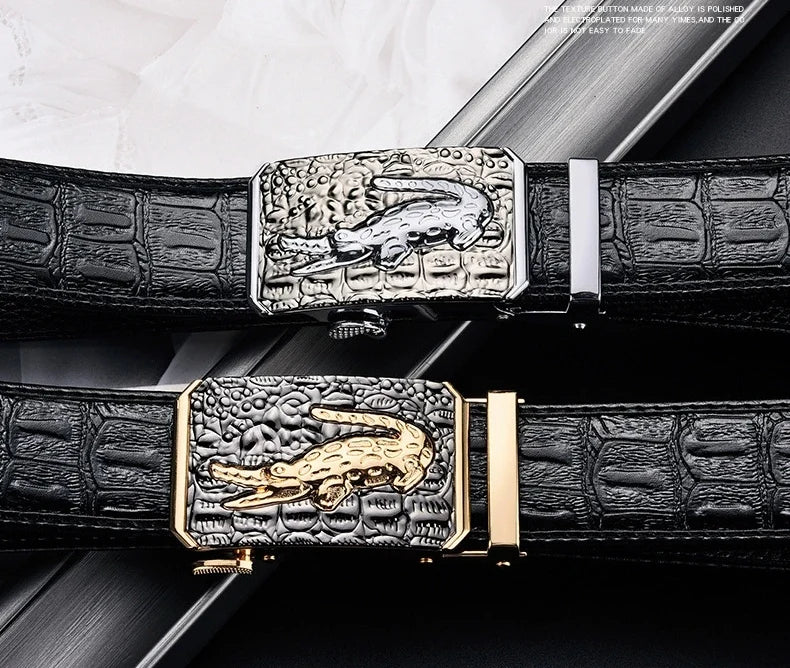 Ceinture en Cuir Véritable pour Hommes – Luxe & Élégance | Top Quality Famous Brand