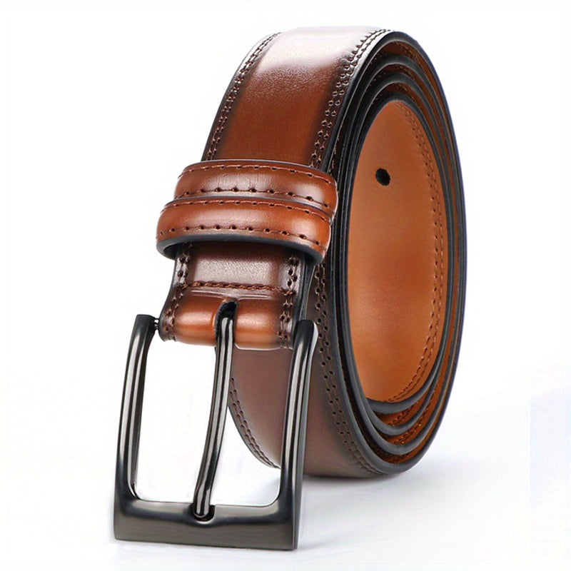 Lot de 2 Ceintures Homme en Cuir Véritable – Boucles Carrées Sportives Rétro