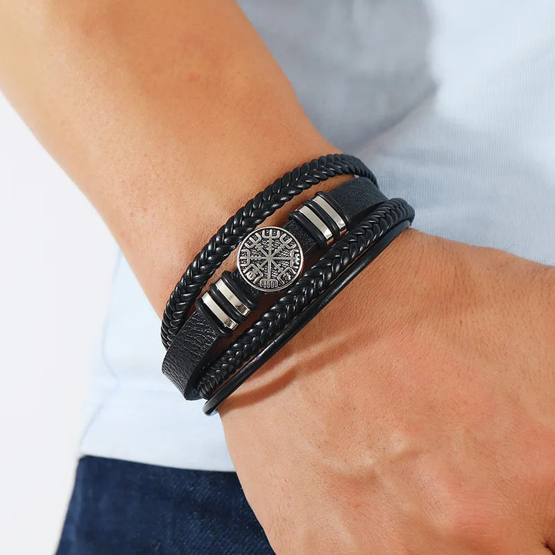 Bracelet en Cuir PU Tendance & Minimaliste avec Fermoir Magnétique