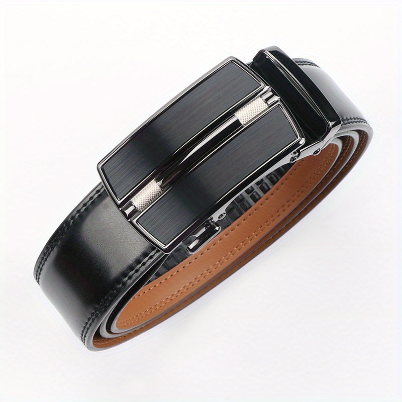Ceinture à Cliquet en Cuir Véritable pour Homme