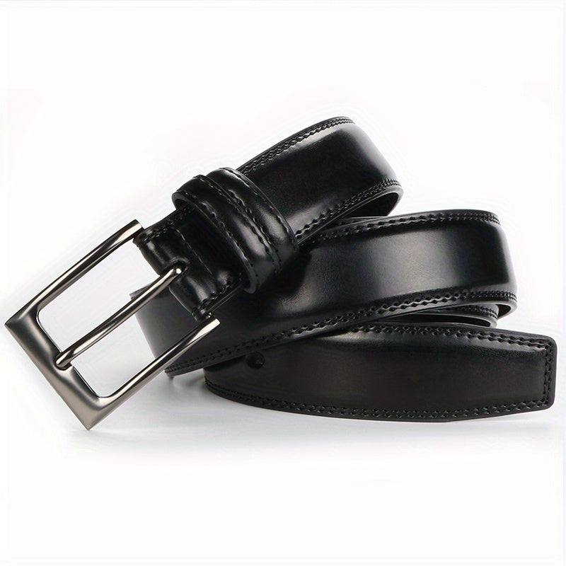 Lot de 2 Ceintures Homme en Cuir Véritable – Boucles Carrées Sportives Rétro