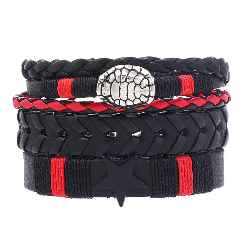 Bracelet Tissé Multicouche Porte-Bonheur – Style Moderne Unisexe