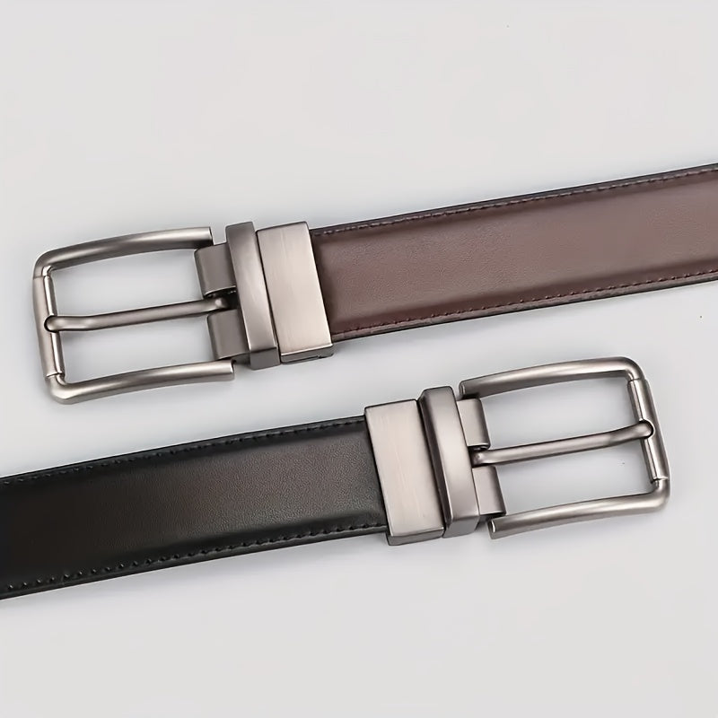 Lot 2 Ceinture Homme Double Face en Cuir