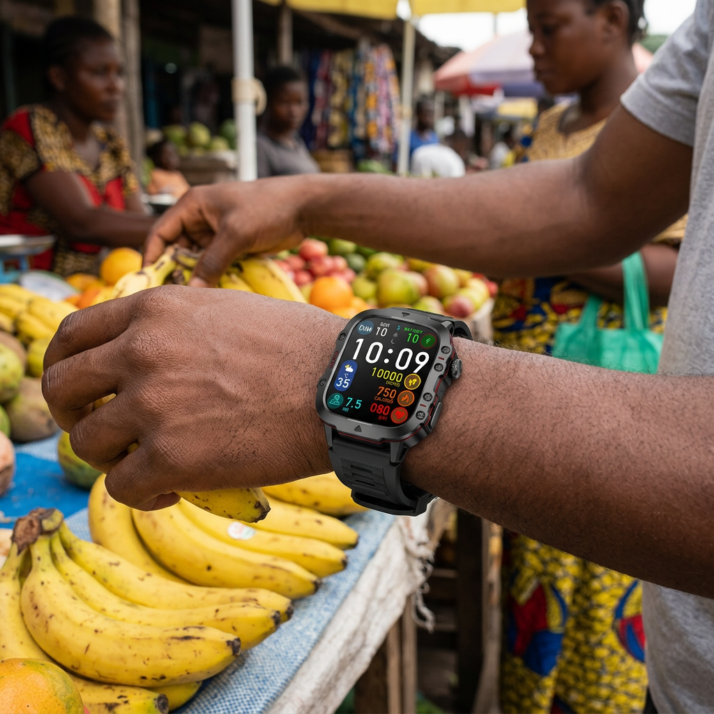 Smartwatch Ultra-Robuste – Performance & Suivi Santé Intégré
