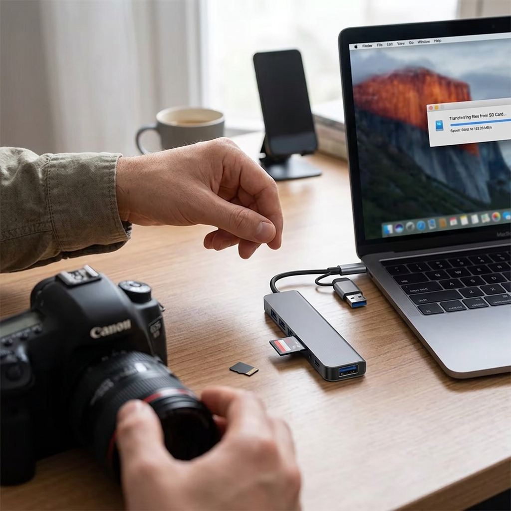 Hub USB-C 8-en-1 Premium – Station de Travail Tout-en-Un | Congo Tech Store