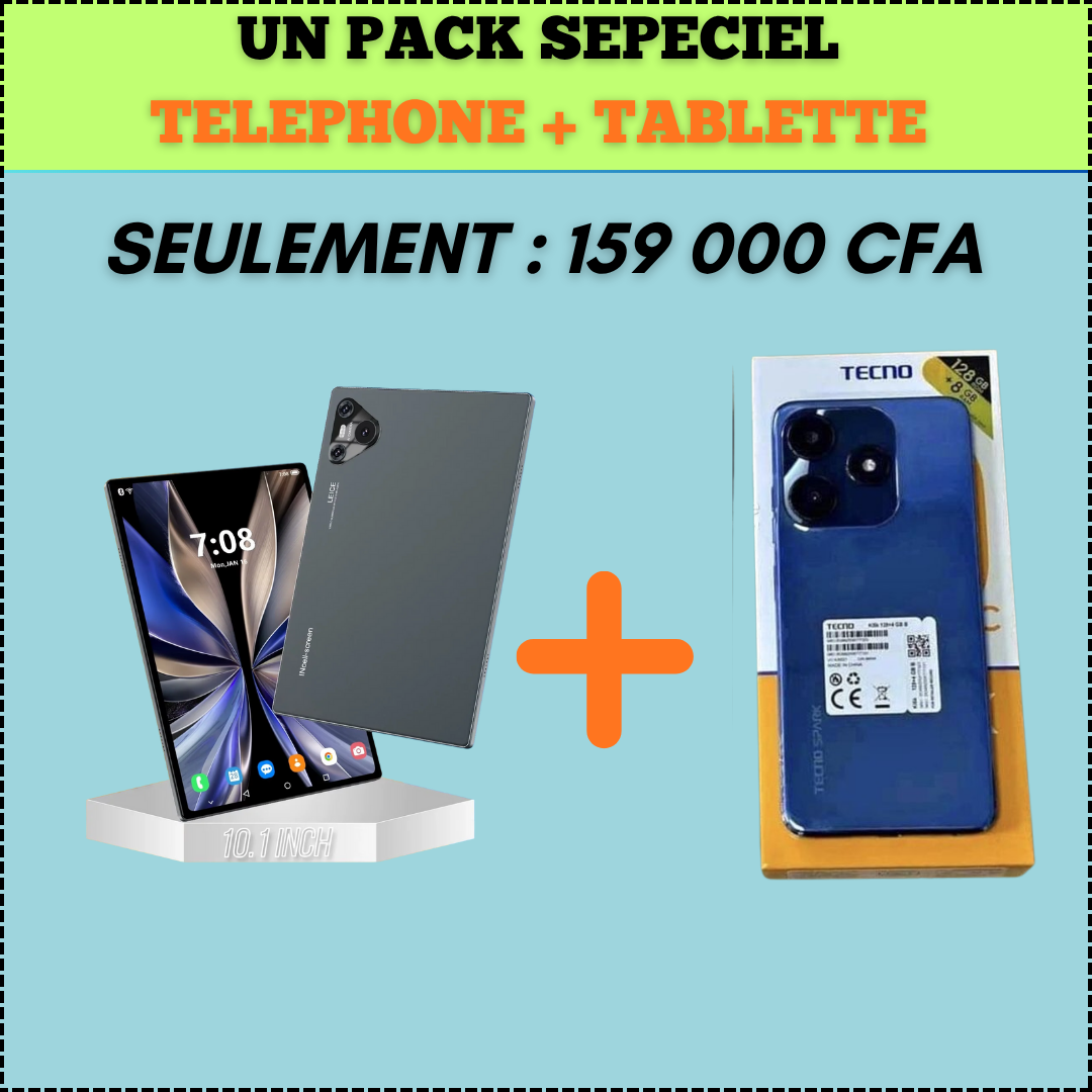 PACK OFFRE EXCLUSIVE : TECNO SPARK 10 PRO + TABLETTE 16 PRO