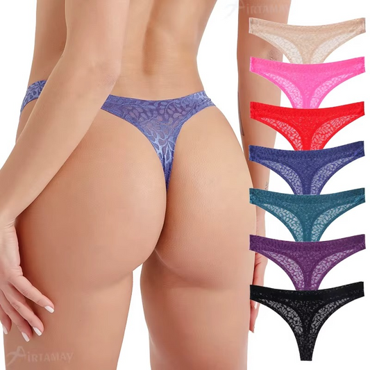 Lot de 8 Culottes Thongs en Dentelle