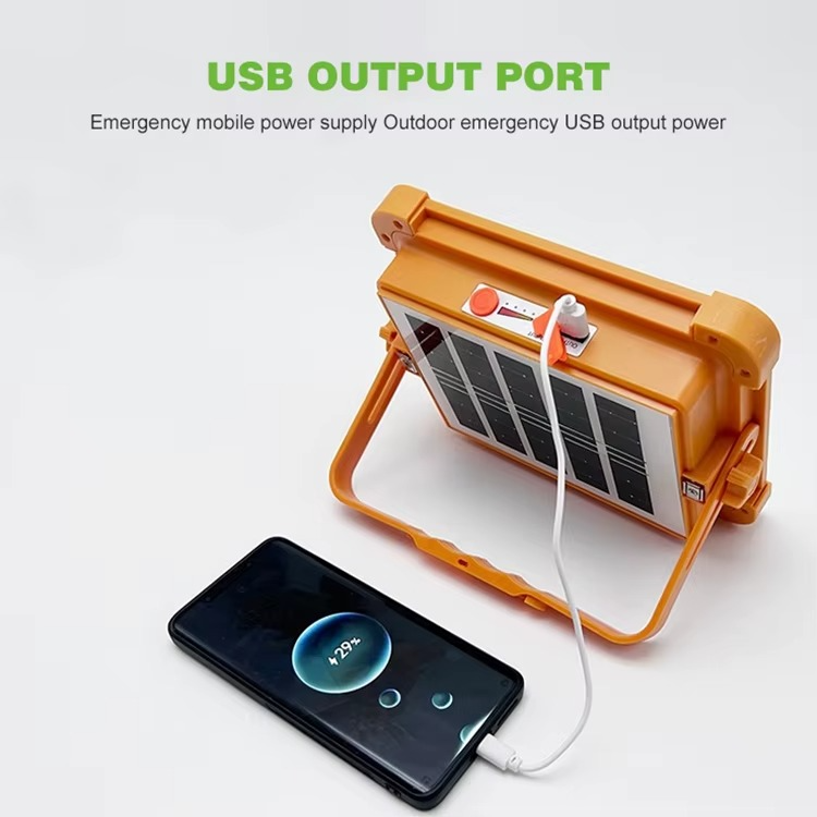 Projecteur Solaire de Camping Multifonction – Éclairage Portable & Banque d’Alimentation