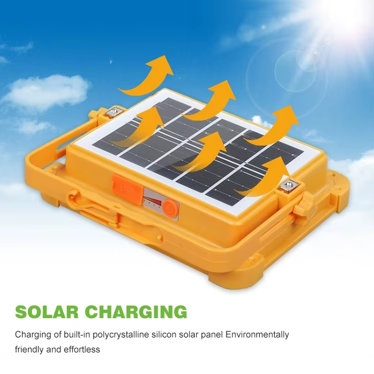 Projecteur Solaire de Camping Multifonction – Éclairage Portable & Banque d’Alimentation