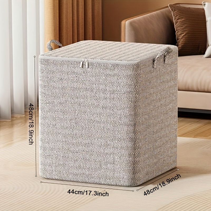 Ensemble de 3 Boîtes de Rangement à Carreaux Modernes – 110L