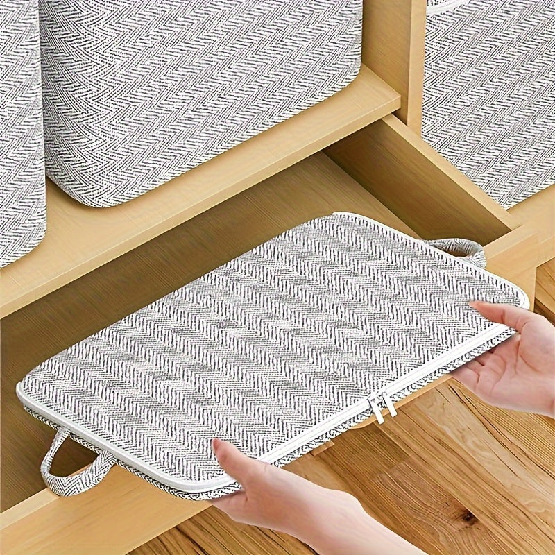 Ensemble de 3 Boîtes de Rangement à Carreaux Modernes – 110L