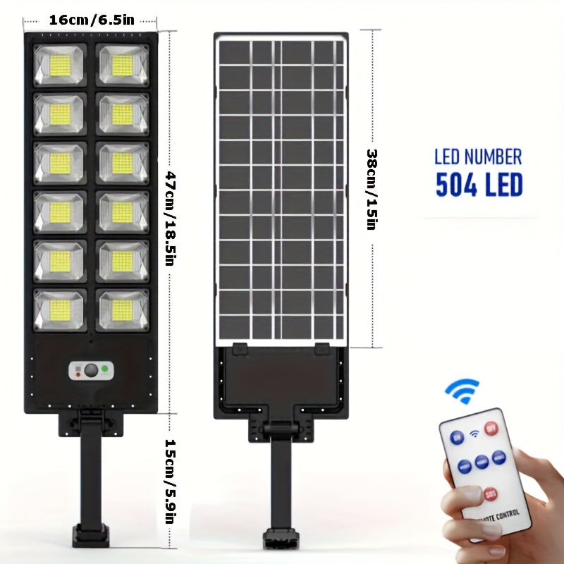 Feux de Rue Solaire LED ANKRIYUL 504 – Lumière Solaire Extérieure avec Télécommande