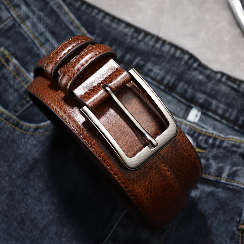 Ceinture en Cuir Véritable pour Homme avec Boucle Classique