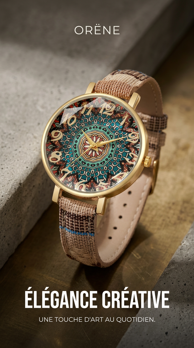 MONTRE FEMME – CADRAN NUMÉRIQUE CRÉATIF & TENDANCE