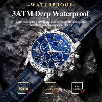 Montre de Luxe Poedagar Chronographe – Élégance & Précision pour Homme