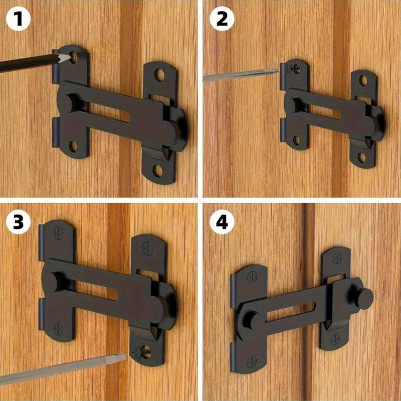 Lot 4 Verrou de Porte Coulissante en Acier