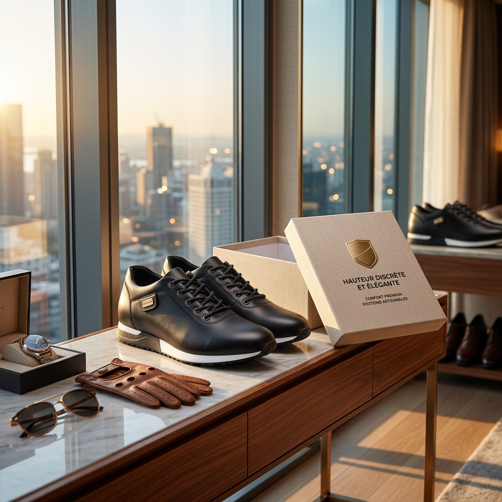 Sneakers Urban Prestige en Cuir Noir