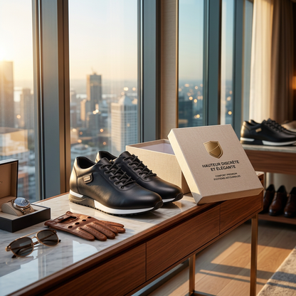 Sneakers Urban Prestige en Cuir Noir
