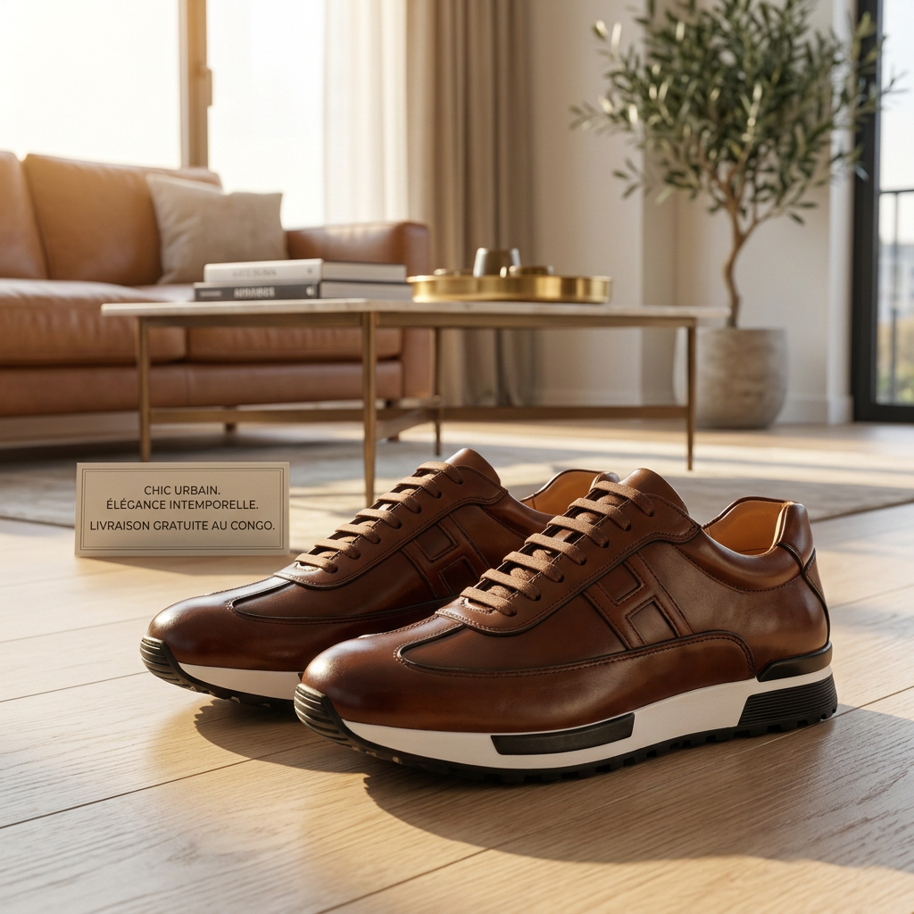 Sneakers Luxe en Cuir Brun – Élégance, Confort & Durabilité | Boutique Officielle