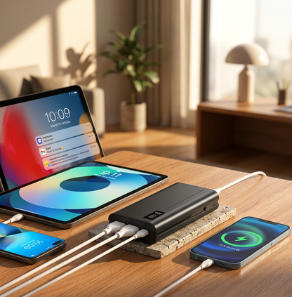 PowerBank Ultra-Rapide 22.5W - Chargez 3 Appareils Simultanément
