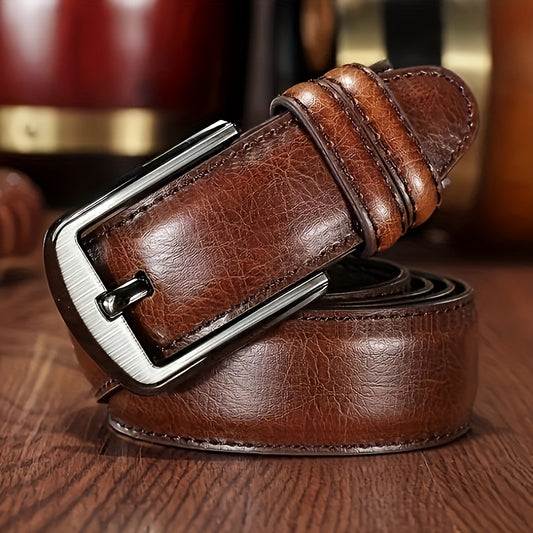 Ceinture en Cuir Véritable pour Homme avec Boucle Classique