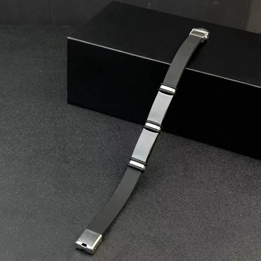 Bracelet de Manchette Réglable en Acier Inoxydable – Style Décontracté & Élégant