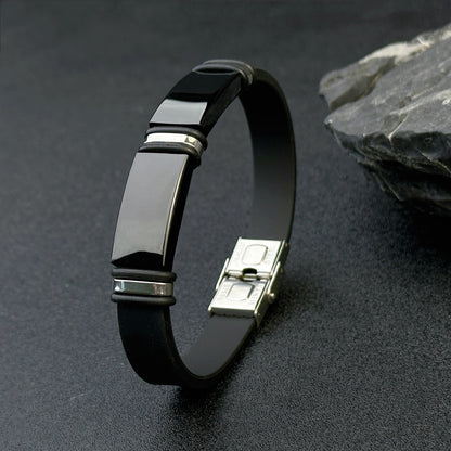 Bracelet de Manchette Réglable en Acier Inoxydable – Style Décontracté & Élégant