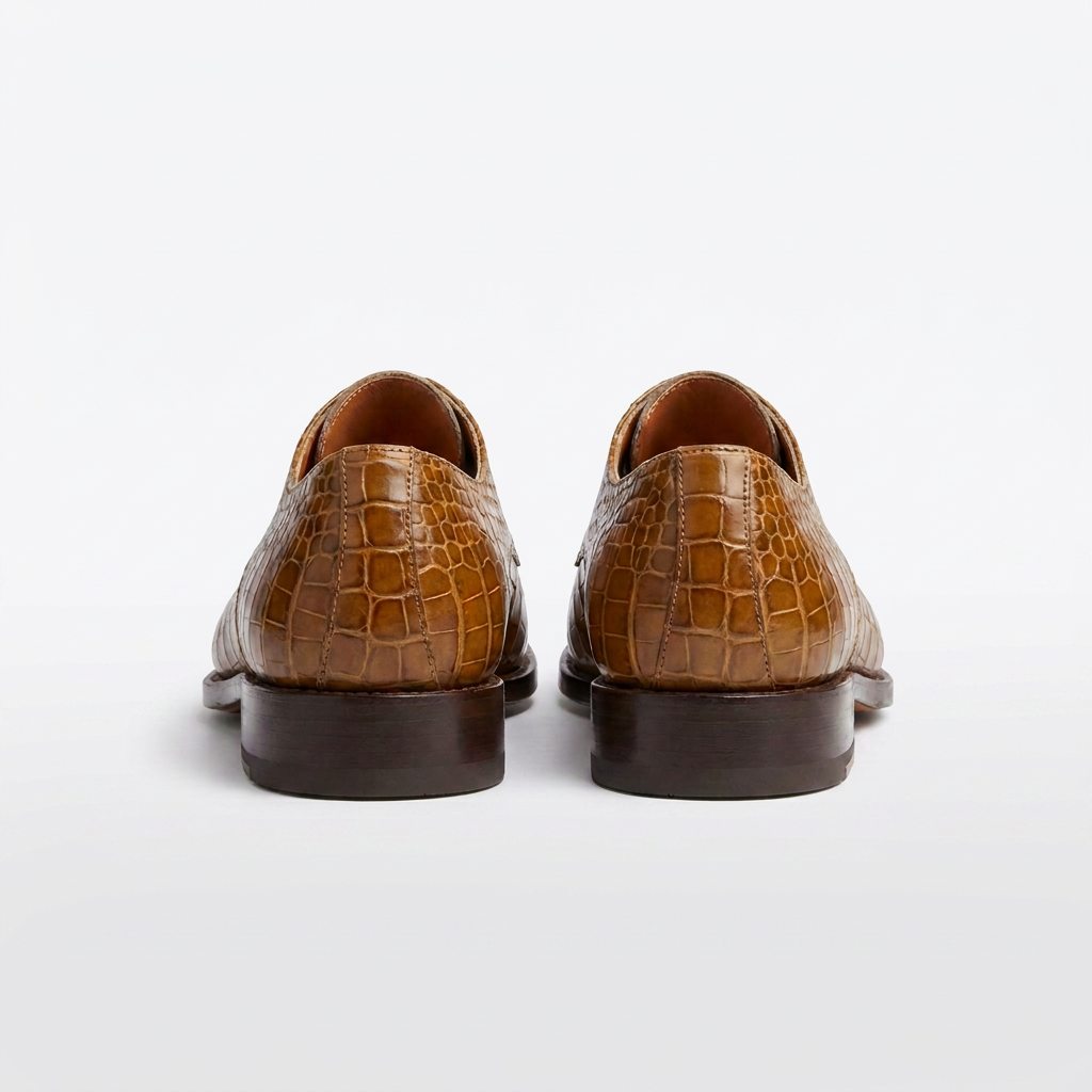 Chaussures Oxford Premium Effet Croco – Élégance & Distinction Brazzaville