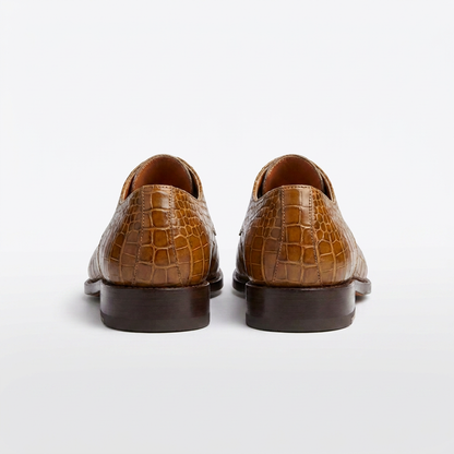 Chaussures Oxford Premium Effet Croco – Élégance & Distinction Brazzaville