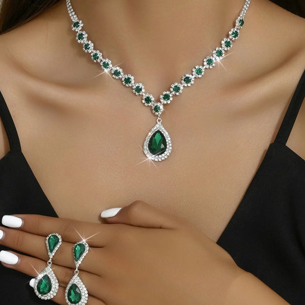 💎 Ensemble de Bijoux en Laiton & Cristal – Dernier Design, Offre Spéciale