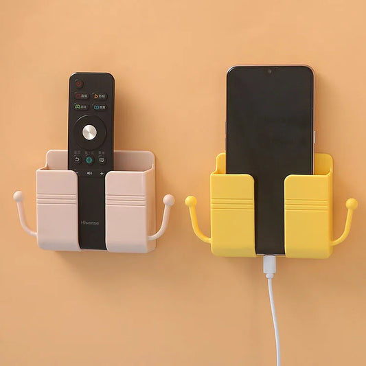 📱 Support Mural pour Téléphone Portable – Sans Perçage | Boîte de Rangement avec Crochet Multifonction & Porte-Télécommande