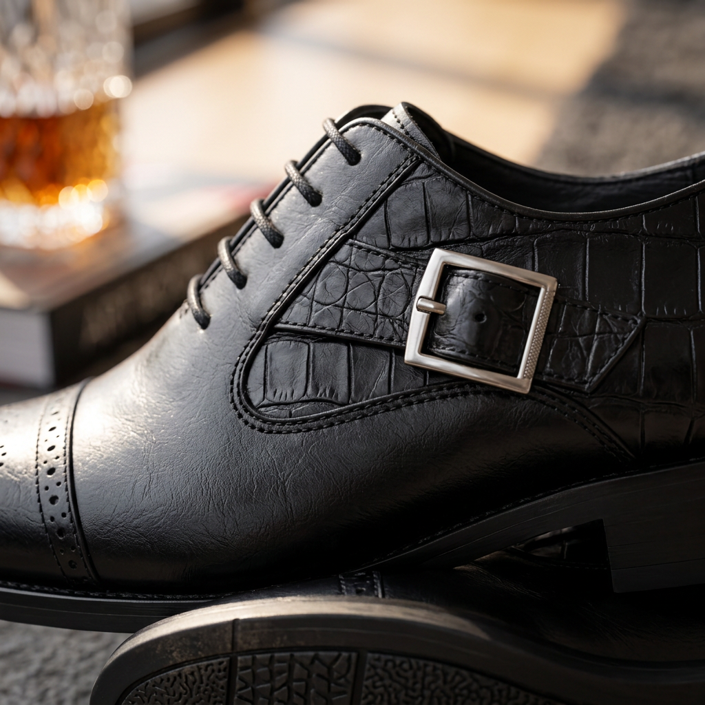 Chaussures Richelieu "L'Héritage" – Cuir Premium & Style Crocodile