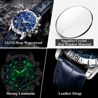 Montre de Luxe Poedagar Chronographe – Élégance & Précision pour Homme