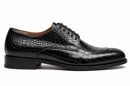 Chaussures Derby en Cuir Crocodile Premium - Élégance & Distinction