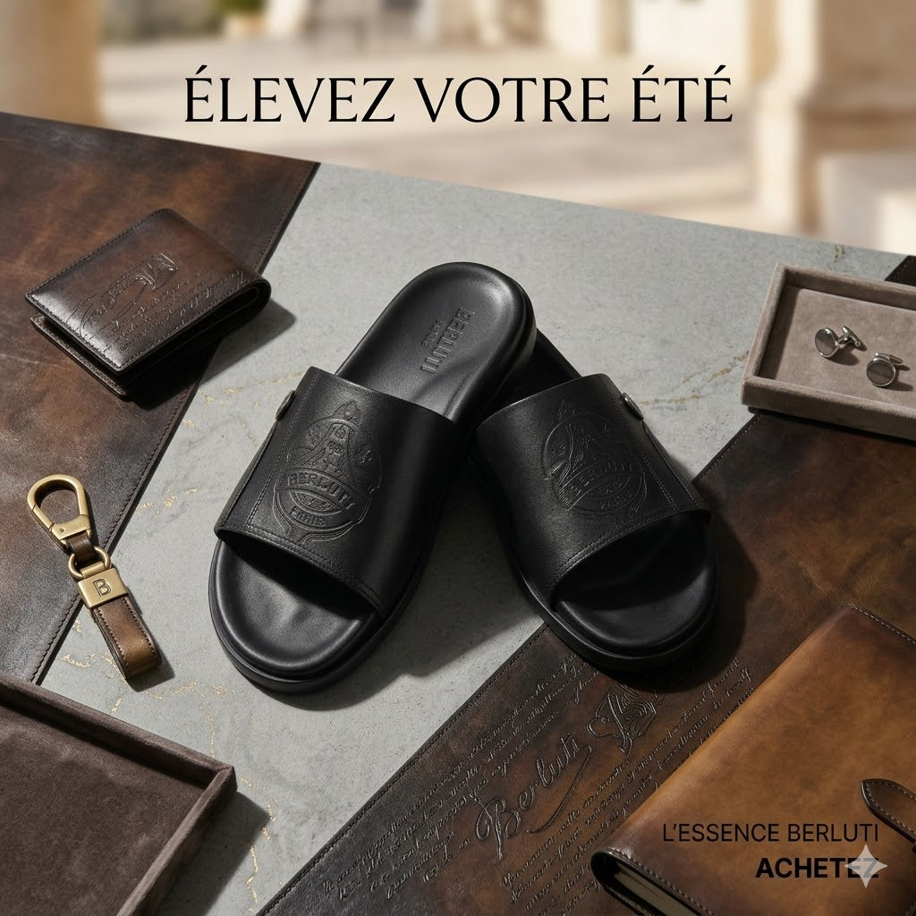 SANDALES  BERLUTI CONFORT – VRAI CUIR PREMIUM