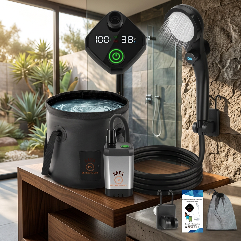 Douche Portable Électrique Rechargeable DAYA - Confort partout au Congo