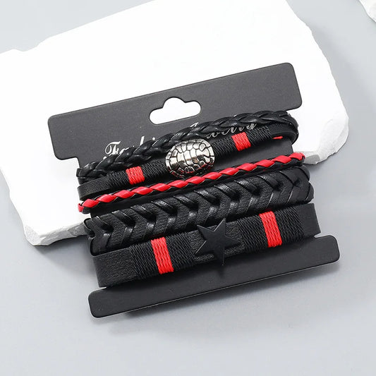 Bracelet Tissé Multicouche Porte-Bonheur – Style Moderne Unisexe