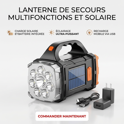 Lanterne Solaire 3-en-1 Ultra Puissante