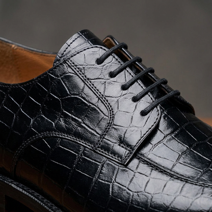 Chaussures Richelieu "Luxe Congo" en Cuir Crocodile - Élégance & Distinction
