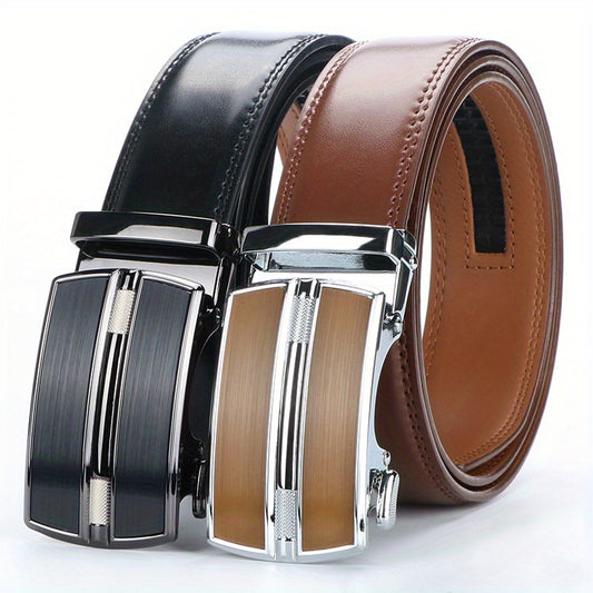 Ceinture à Cliquet en Cuir Véritable pour Homme