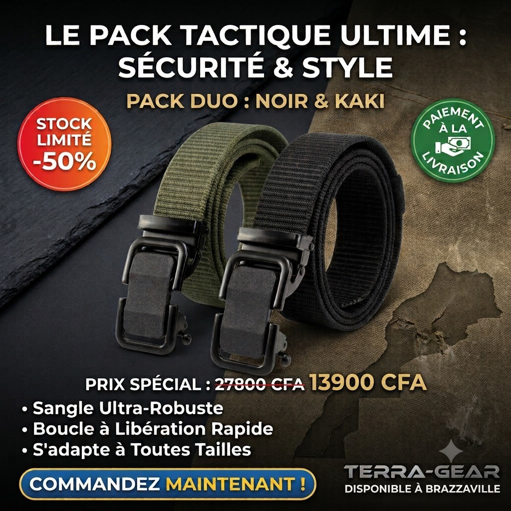 PACK 2 CEINTURES TACTIQUES – HAUTE QUALITÉ & RÉSISTANCE