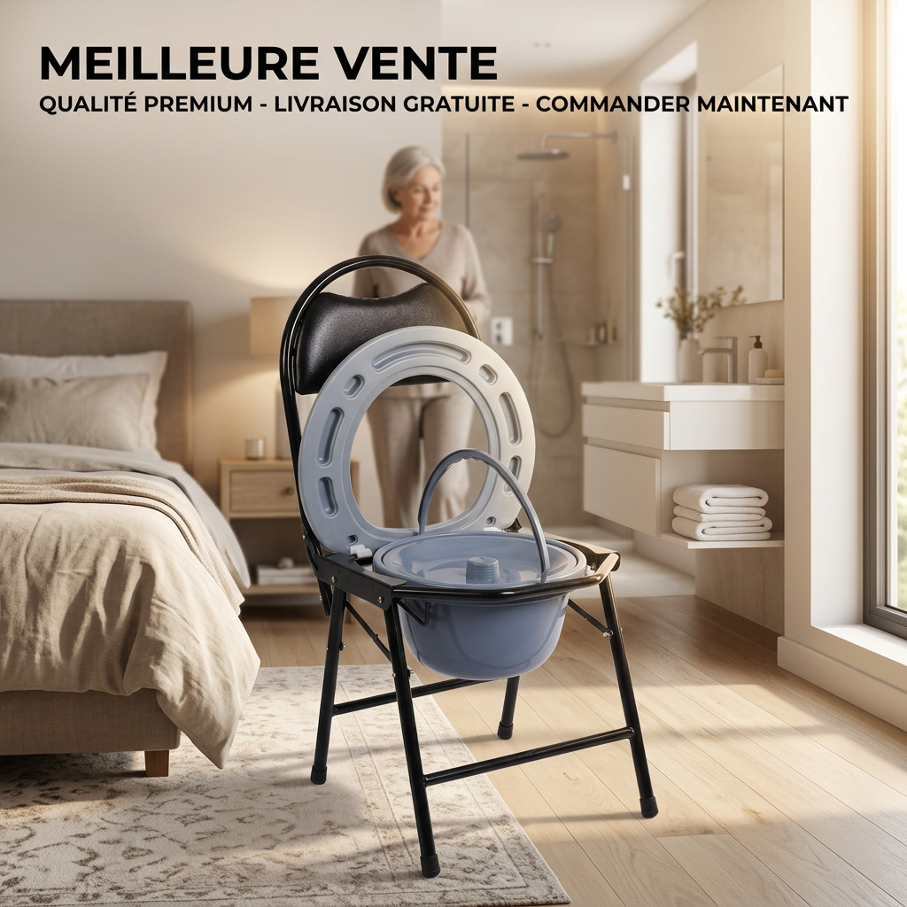 Chaise Percée Médicale Confort Plus – Autonomie & Sécurité à Domicile