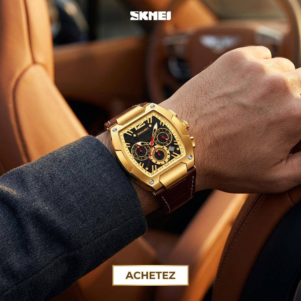 Montre SKMEI 9357 Luxe Chronographe et  Bracelet Infini Offert